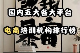全国最好的电商培训机构排名，全国最好的电商培训机构排名榜