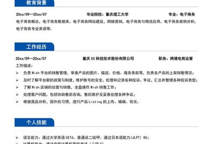 跨境电商招聘组长简历怎么制作 - 跨境电商店长招聘