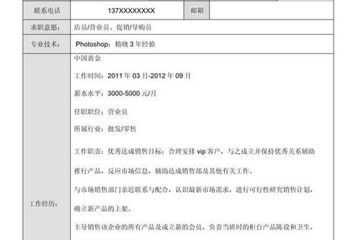 电商个人简历模板（电商个人简介范文）