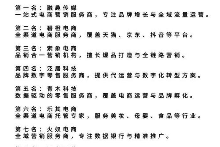 电商运营服务商(电商运营服务商排名) 电商运营服务商(电商运营服务商排名)