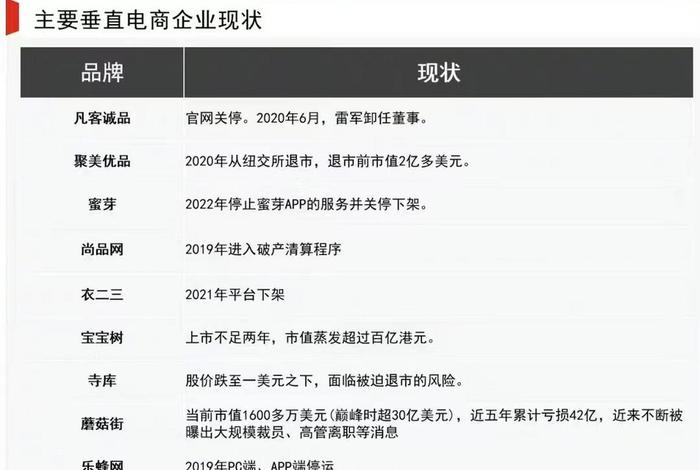 垂直电商有哪些（垂直电商有哪些类型）