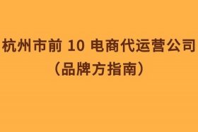 打造电商平台杭州民营品牌专区，杭州有哪些电商平台类公司
