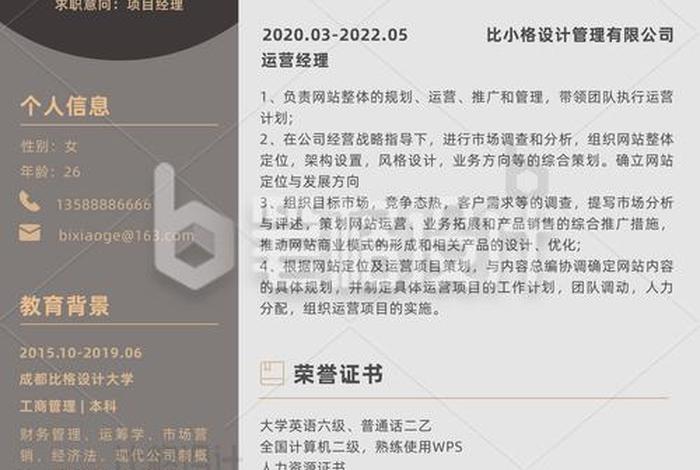 电商运营简历写项目；简历上电商运营项目经历怎么写