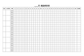 电商库存表范本 - 电商库存表范本下载