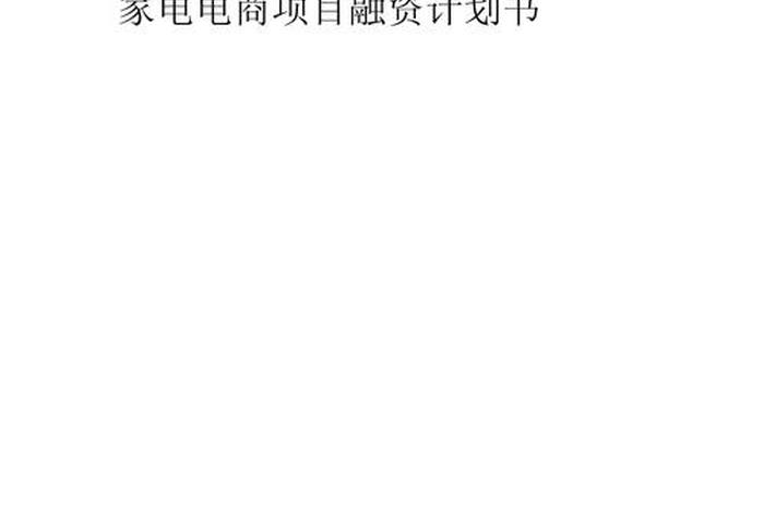 电商项目计划书模板 电商项目计划书模板图片