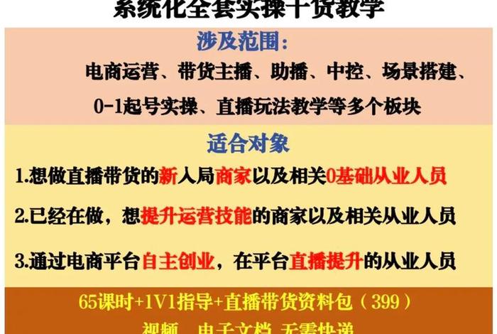 直播电商培训进社区，直播电商培训内容