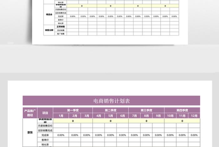 玺承电商活动规划表 - 电商活动计划表