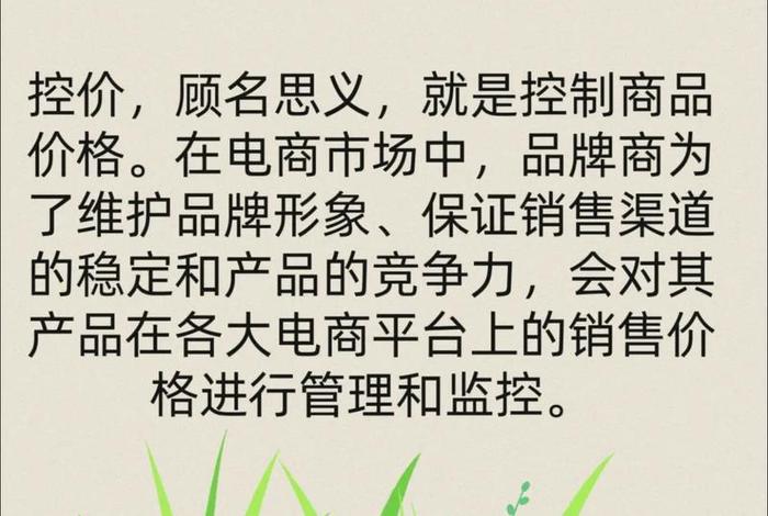 电商控价是什么意思；电商控价是什么意思啊