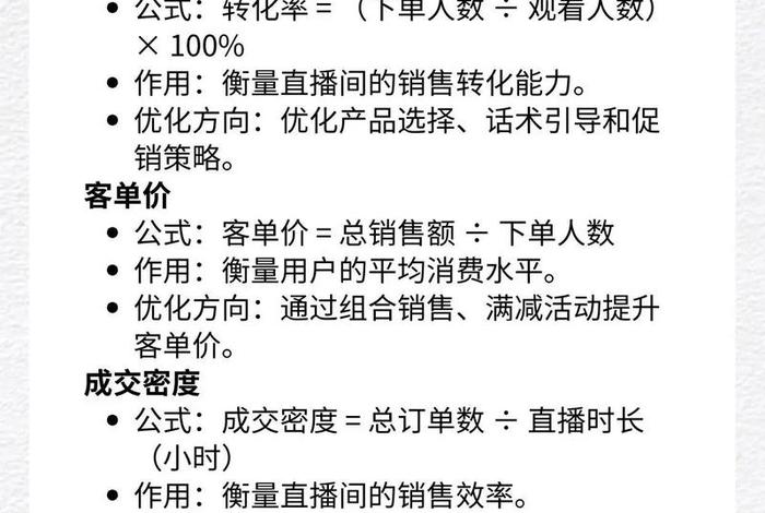 直播电商运营中常用的公式是 直播电商运营中的主要要素有