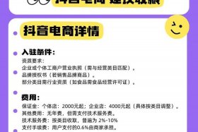 抖音电商入驻条件和费用；抖音电商入驻条件和费用是什么