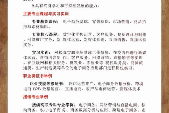 中职电商专业，中职电商专业课程
