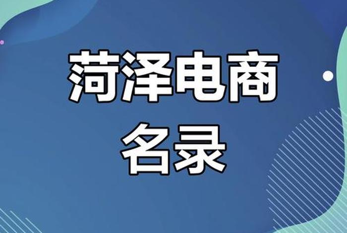菏泽电商公司排名、菏泽电商公司排名前十