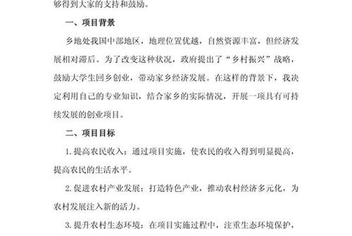 农村互联网创业项目计划书 - 农村互联网创业项目计划书模板