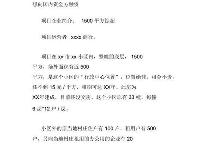 个人融资商业计划书、个人融资商业计划书范文 个人融资商业计划书、个人融资商业计划书范文