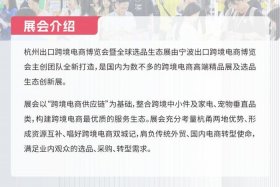 杭州出口跨境电商博览会 杭州出口跨境电商博览会地址