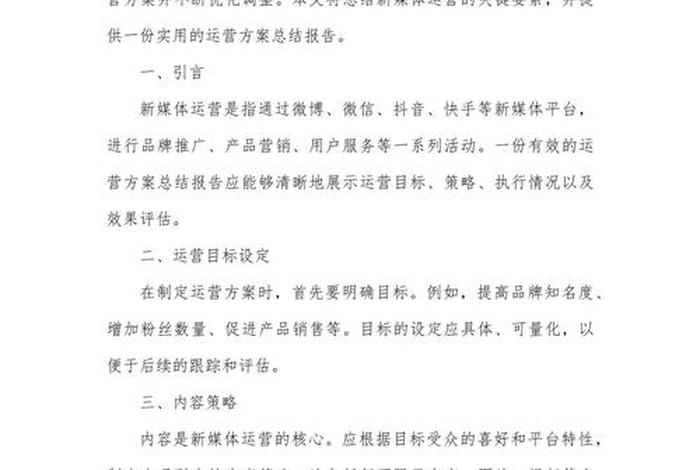 电商新媒体运营策划方案 电商新媒体运营策划方案范文
