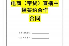 电商主播合同模板 - 电商主播合同模板图片