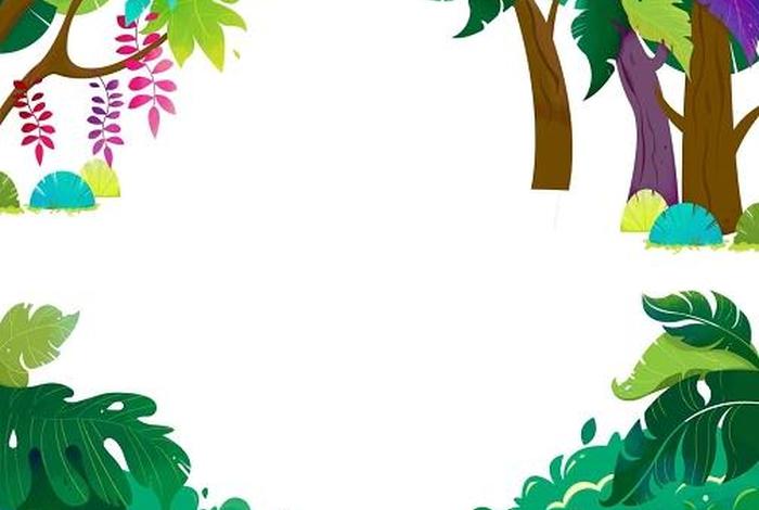 电商森林背景边框图片，电商背景素材图片