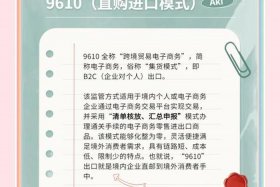 跨境电商监管方式0110（跨境电商监管方式9610）