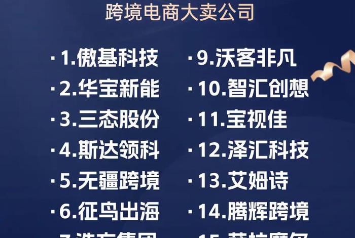 跨境电商有哪些上市公司；跨境电商都有哪些上市公司