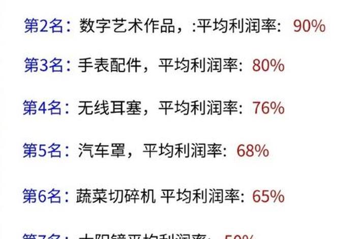电商利润高的产品，电商利润高的产品是哪些