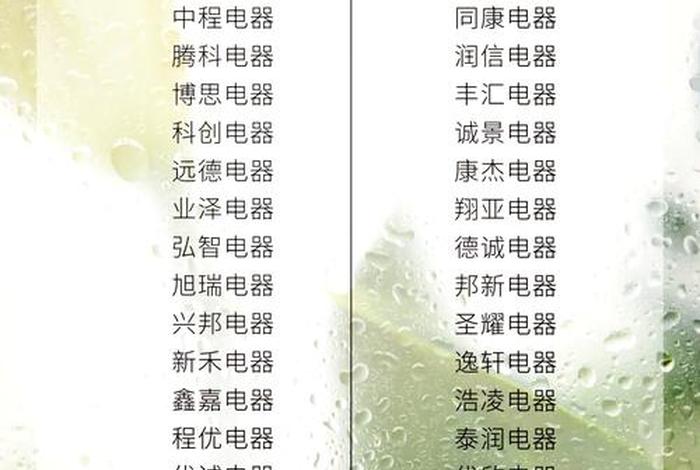 电器电商名字(电器商城名字) 电器电商名字(电器商城名字)