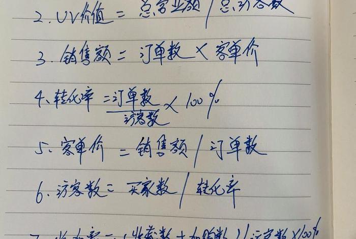 电商常用公式，电商常用计算公式