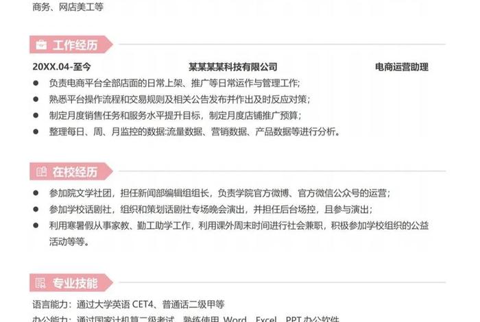 电商助理工作表；电商助理岗位工作详情