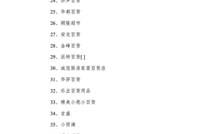 商店号 - 商店号名字