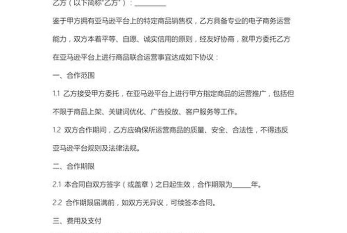电商运营团队合作协议合同范本,电商运营团队合作协议合同范本怎么写 电商运营团队合作协议合同范本,电商运营团队合作协议合同范本怎么写