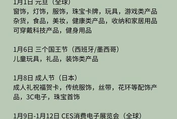 美国电商节日营销日历、美国商品促销节日 美国电商节日营销日历、美国商品促销节日