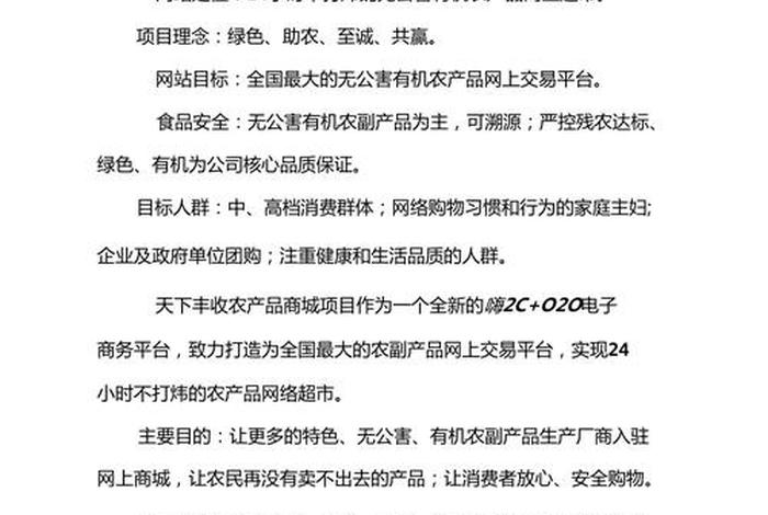 电商策划案，电商策划案范本