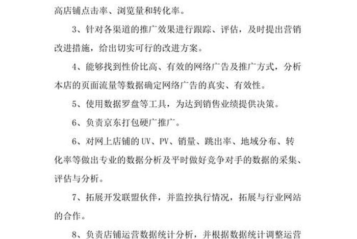 电商运营岗位职责就业计划（电商运营岗位职责就业计划怎么写）