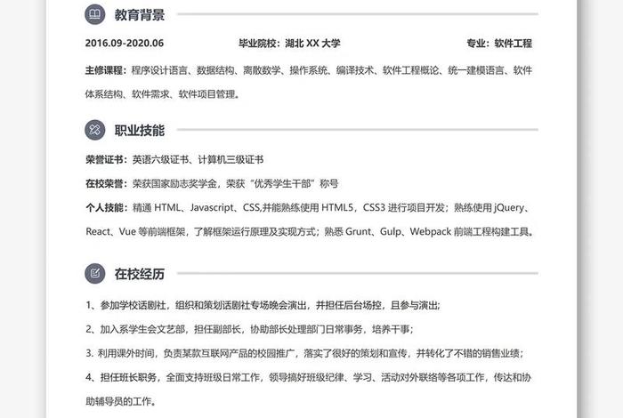 电商程序员简历 - 电子商务程序员