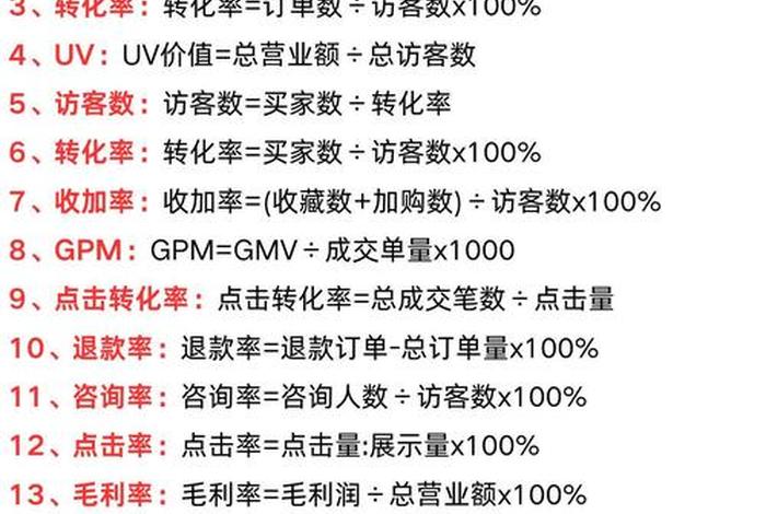 电商销售额核心公式;电商销售额的公式是什么? 电商销售额核心公式;电商销售额的公式是什么?