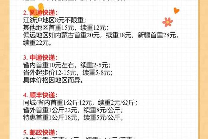 电商平台快递收费标准 - 电商平台快递收费标准是多少