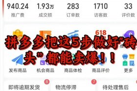 拼多多电商运营教学，拼多多电商运营教学视频