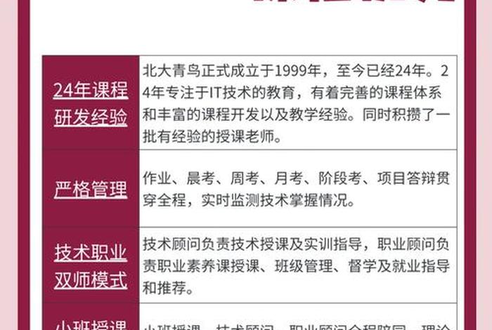 北大青鸟有哪些专业课程 北大青鸟里面有哪些的专业课