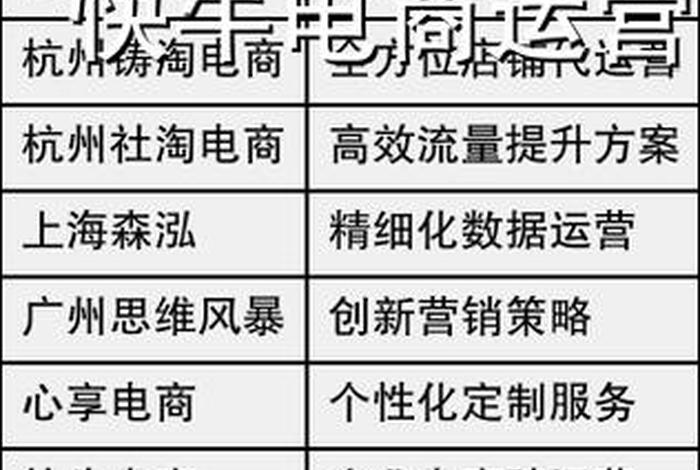 电商代运营排行榜,电商代运营公司排行榜 电商代运营排行榜,电商代运营公司排行榜