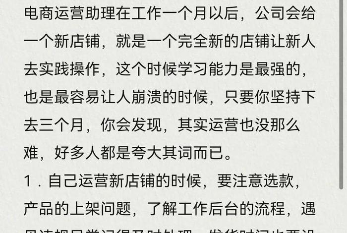 电商助理的工作内容与职责 电商助理的工作内容与职责流程表
