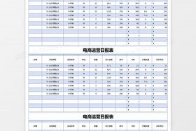 电商渠道日报表（电商运营日报表模板）
