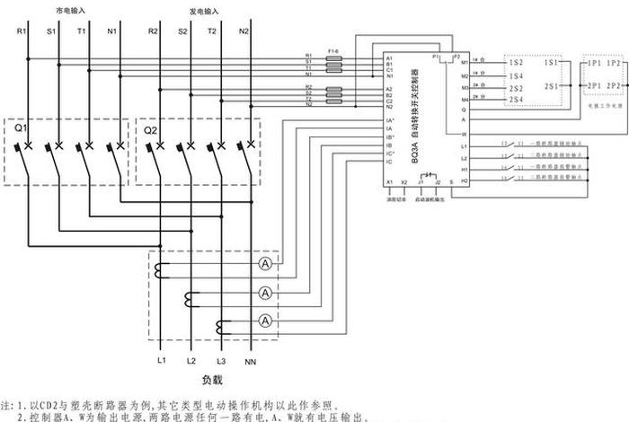 双电源自动转换开关；双电源自动转换开关接线图