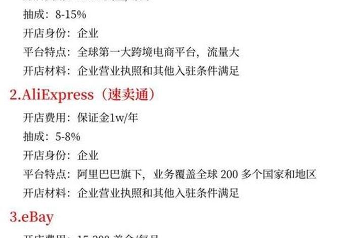跨境电商平台收费标准 列举几个跨境电商平台及收费标准 跨境电商平台收费标准 列举几个跨境电商平台及收费标准