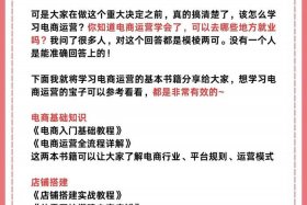 做电商运营的需要学哪些东西（做电商运营需要学哪些基础）