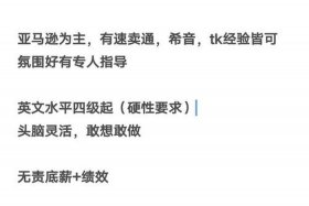 亚马逊跨境电商招聘岗位描述 亚马逊跨境电商公司招聘