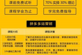 电商平台运营课程 电商平台运营课程内容