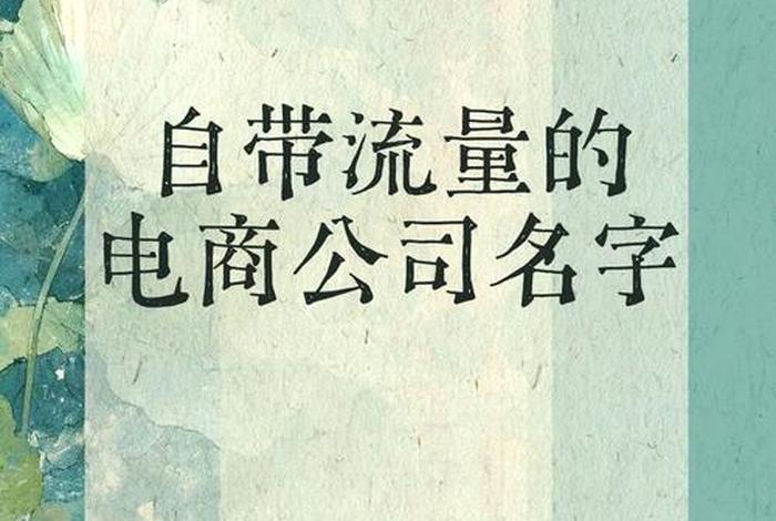 电商运营公司推荐；电商运营公司名字起名推荐